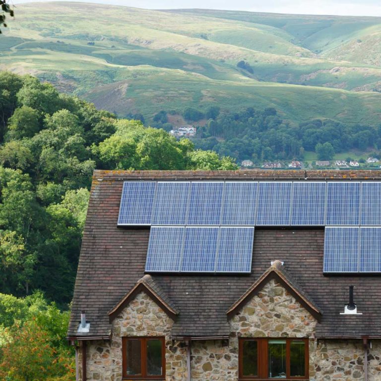 Solar PV on home in Irish country side